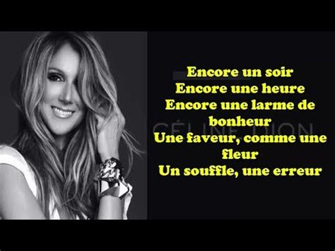 encore un soir paroles